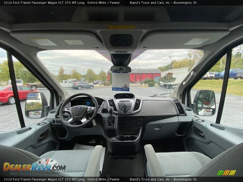 Pewter Interior - 2019 Ford Transit Passenger Wagon XLT 350 MR Long Photo #14