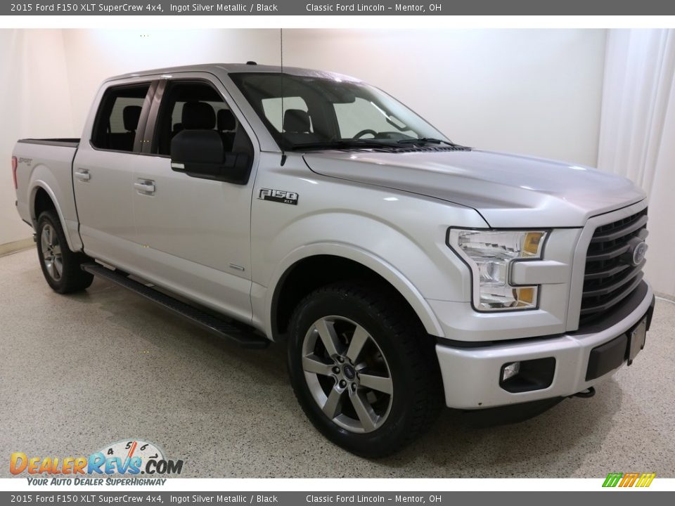 2015 Ford F150 XLT SuperCrew 4x4 Ingot Silver Metallic / Black Photo #1