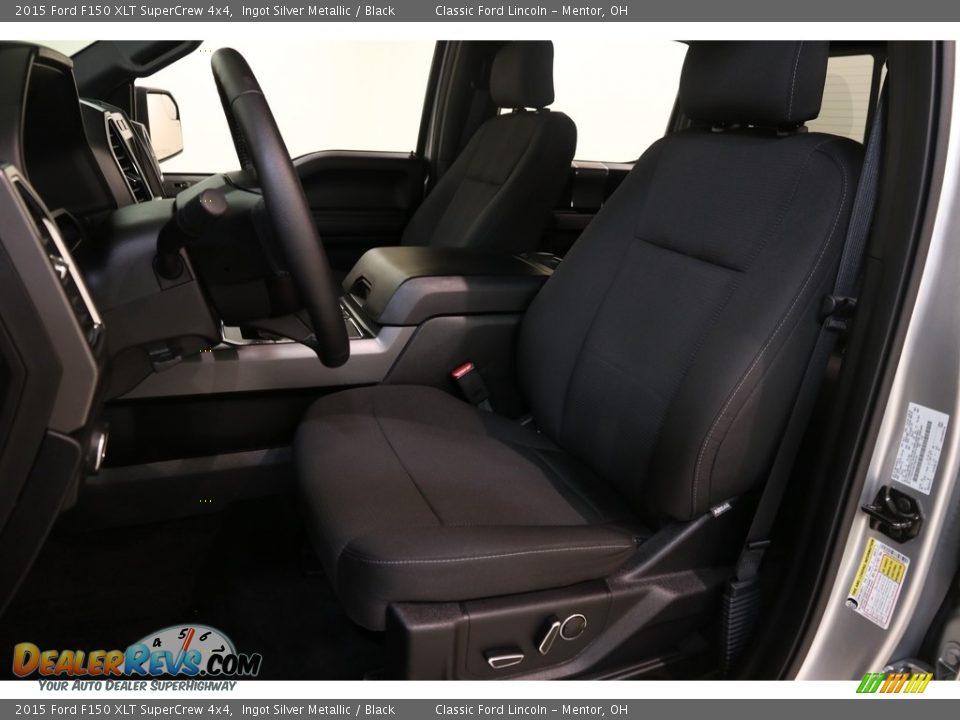 2015 Ford F150 XLT SuperCrew 4x4 Ingot Silver Metallic / Black Photo #6