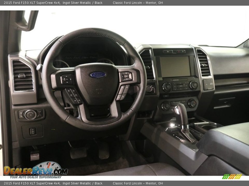 2015 Ford F150 XLT SuperCrew 4x4 Ingot Silver Metallic / Black Photo #7
