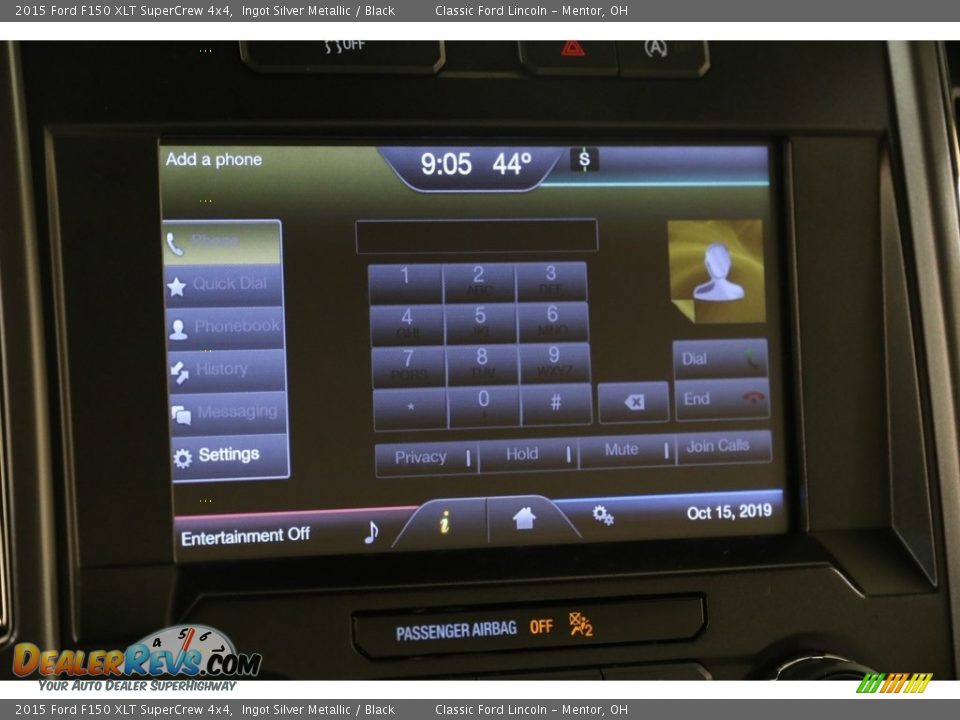 2015 Ford F150 XLT SuperCrew 4x4 Ingot Silver Metallic / Black Photo #13