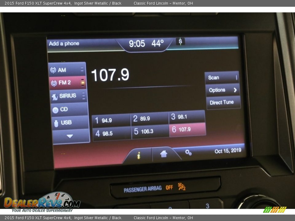 2015 Ford F150 XLT SuperCrew 4x4 Ingot Silver Metallic / Black Photo #14