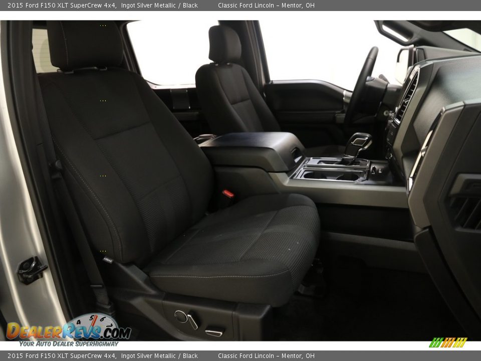 2015 Ford F150 XLT SuperCrew 4x4 Ingot Silver Metallic / Black Photo #19