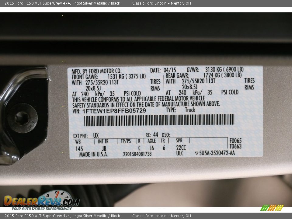 2015 Ford F150 XLT SuperCrew 4x4 Ingot Silver Metallic / Black Photo #24