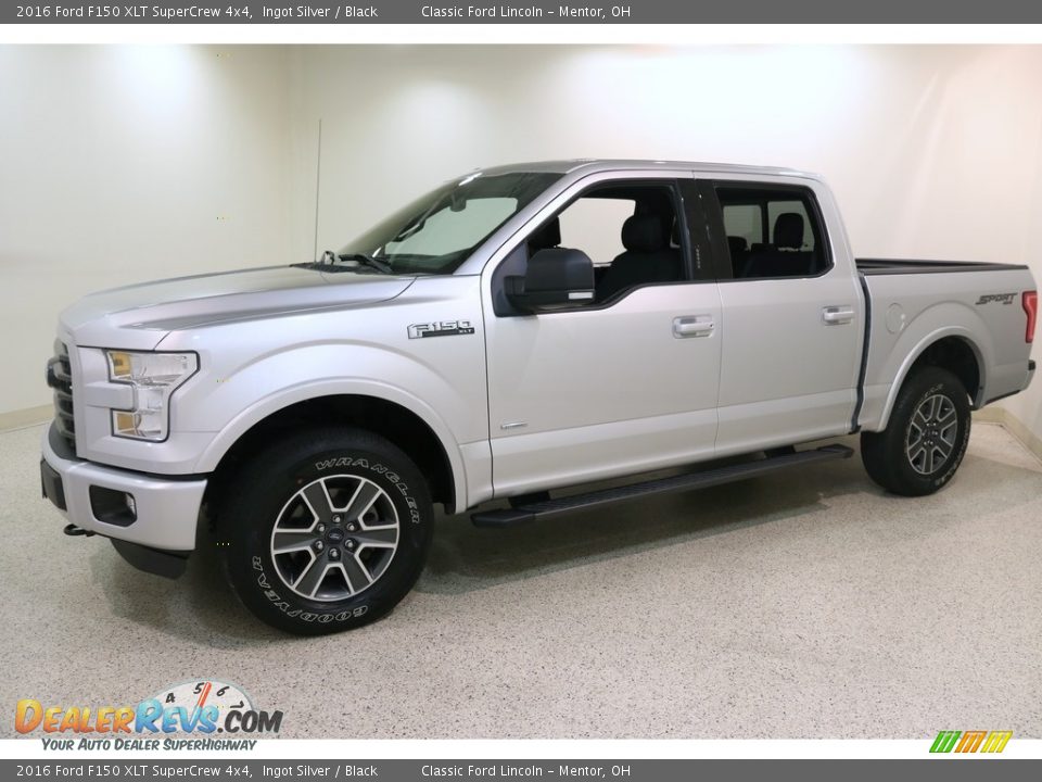 2016 Ford F150 XLT SuperCrew 4x4 Ingot Silver / Black Photo #3