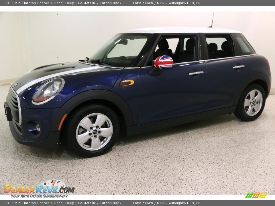 2017 Mini Hardtop Cooper 4 Door Deep Blue Metallic / Carbon Black Photo #3