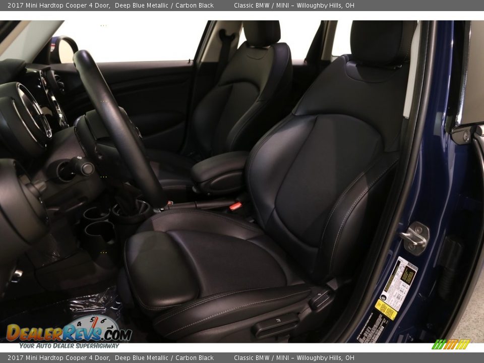 2017 Mini Hardtop Cooper 4 Door Deep Blue Metallic / Carbon Black Photo #5
