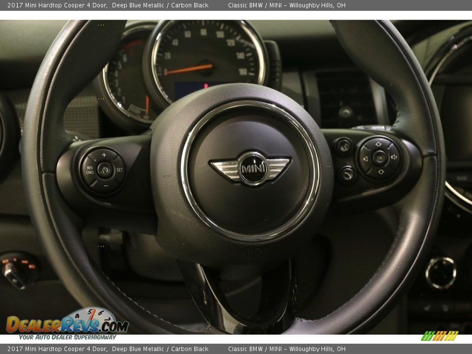 2017 Mini Hardtop Cooper 4 Door Deep Blue Metallic / Carbon Black Photo #6