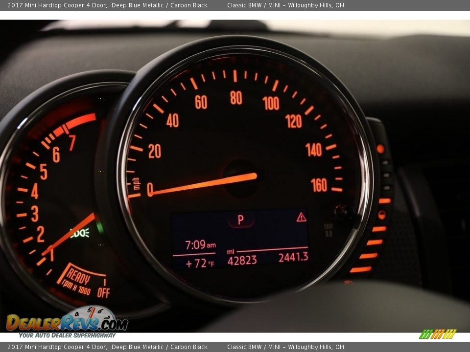 2017 Mini Hardtop Cooper 4 Door Deep Blue Metallic / Carbon Black Photo #7