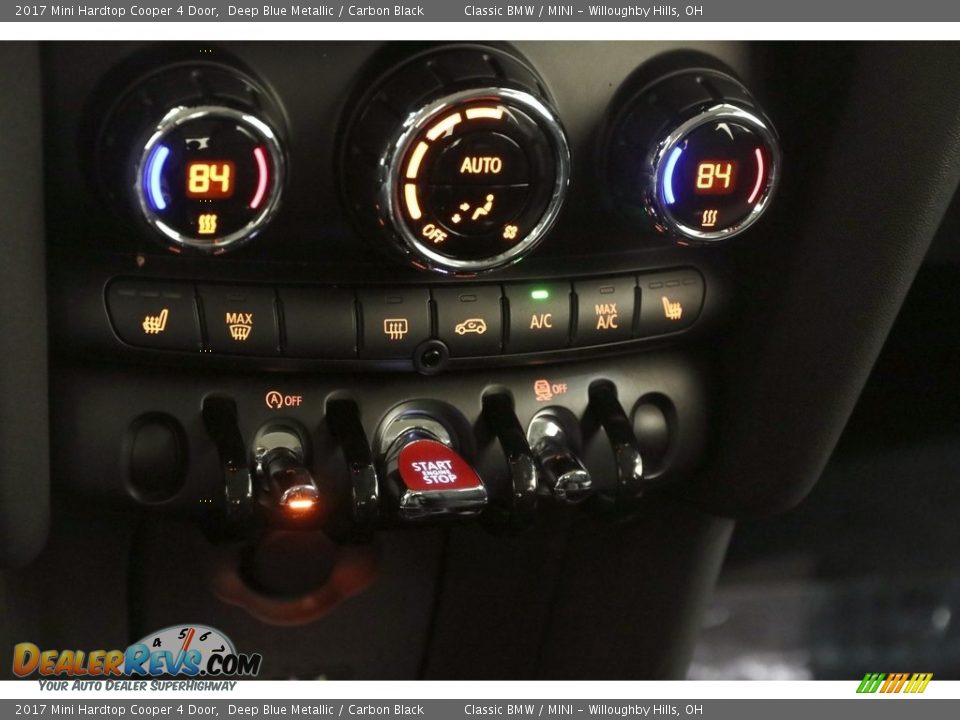 2017 Mini Hardtop Cooper 4 Door Deep Blue Metallic / Carbon Black Photo #14