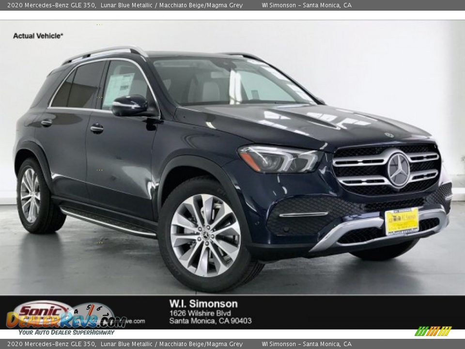 2020 Mercedes-Benz GLE 350 Lunar Blue Metallic / Macchiato Beige/Magma Grey Photo #1