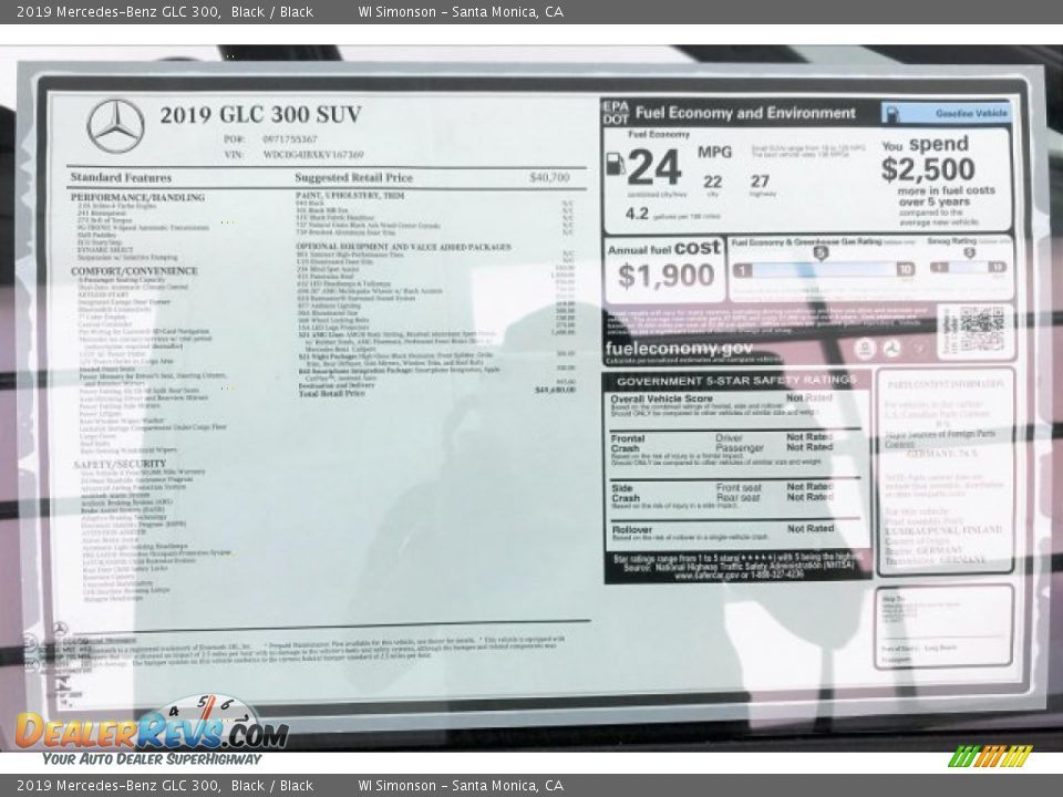 2019 Mercedes-Benz GLC 300 Black / Black Photo #10