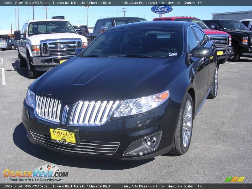 2009 Lincoln MKS AWD Sedan Tuxedo Black Metallic / Charcoal Black Photo #1