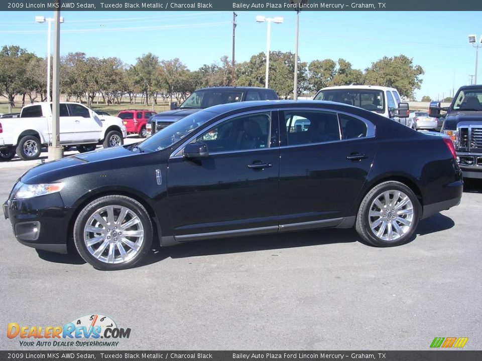 2009 Lincoln MKS AWD Sedan Tuxedo Black Metallic / Charcoal Black Photo #2