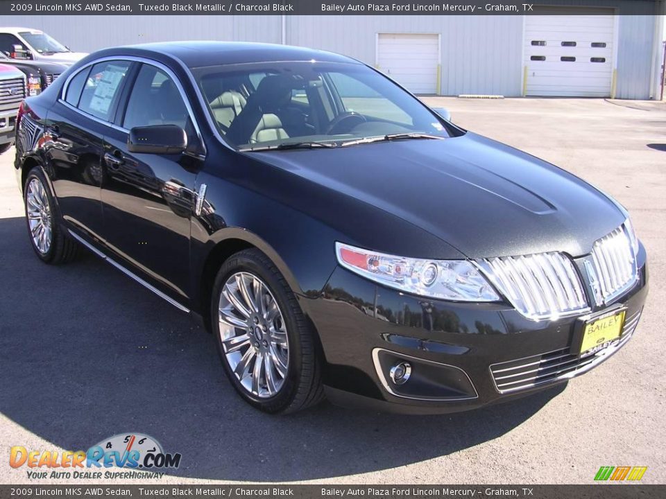 2009 Lincoln MKS AWD Sedan Tuxedo Black Metallic / Charcoal Black Photo #4