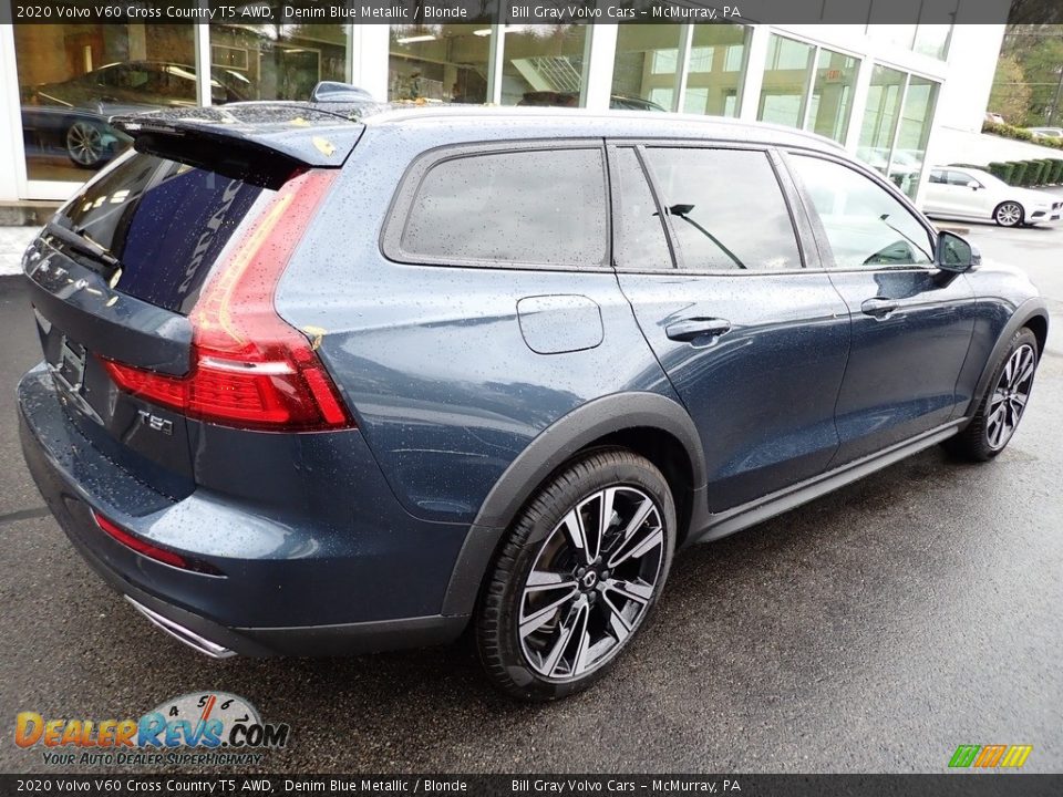2020 Volvo V60 Cross Country T5 AWD Denim Blue Metallic / Blonde Photo #2