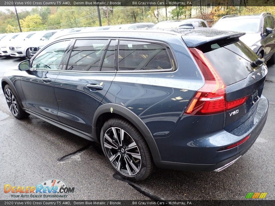 2020 Volvo V60 Cross Country T5 AWD Denim Blue Metallic / Blonde Photo #4