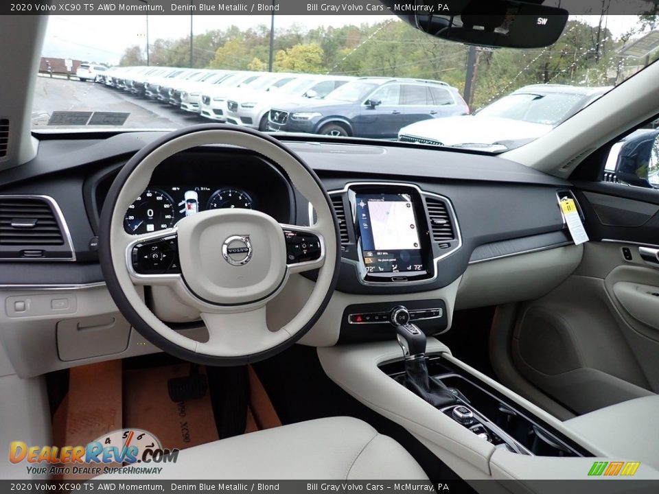 Blond Interior - 2020 Volvo XC90 T5 AWD Momentum Photo #9