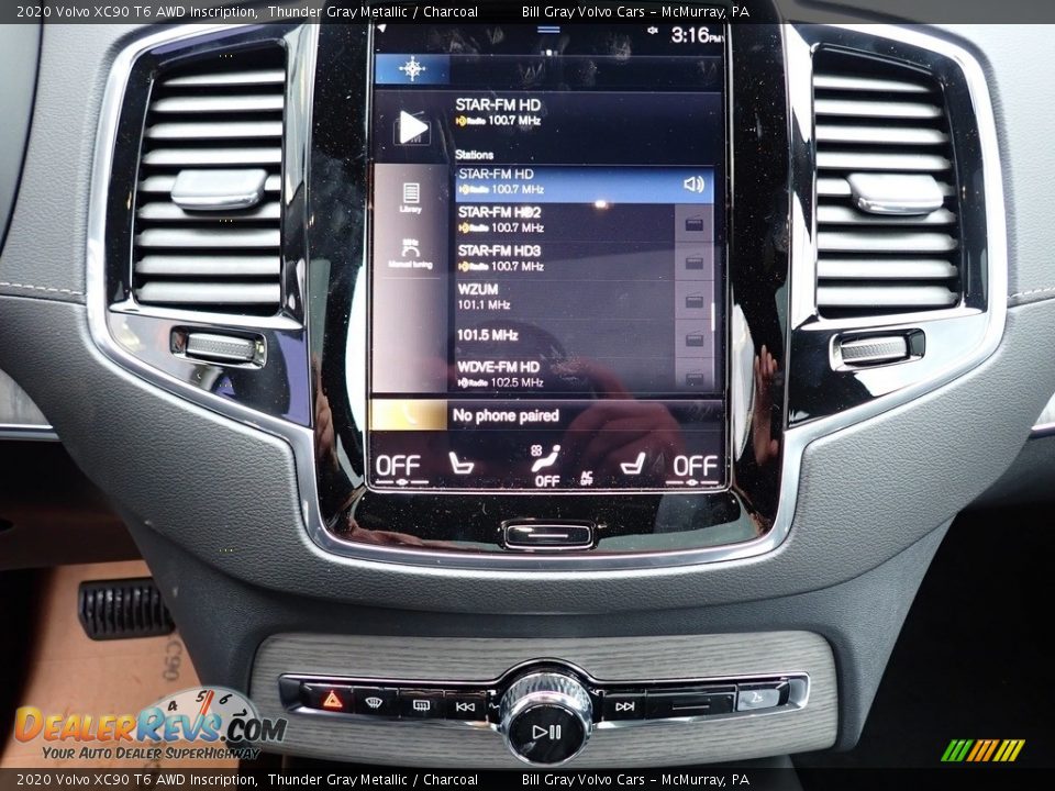 Controls of 2020 Volvo XC90 T6 AWD Inscription Photo #15