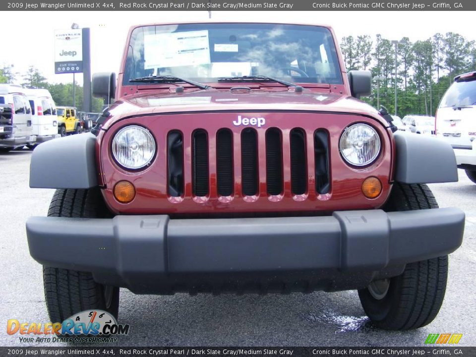 2009 Jeep Wrangler Unlimited X 4x4 Red Rock Crystal Pearl / Dark Slate Gray/Medium Slate Gray Photo #3