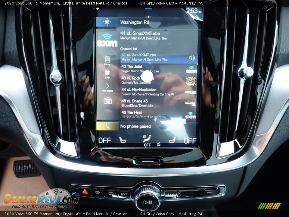 2020 Volvo S60 T5 Momentum Crystal White Pearl Metallic / Charcoal Photo #15