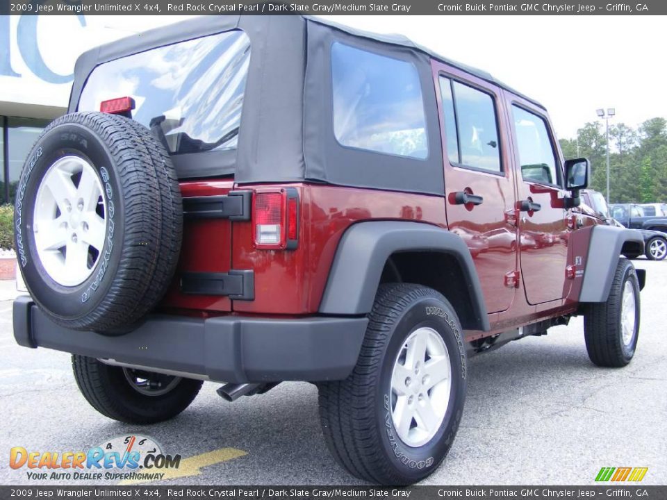 2009 Jeep Wrangler Unlimited X 4x4 Red Rock Crystal Pearl / Dark Slate Gray/Medium Slate Gray Photo #8