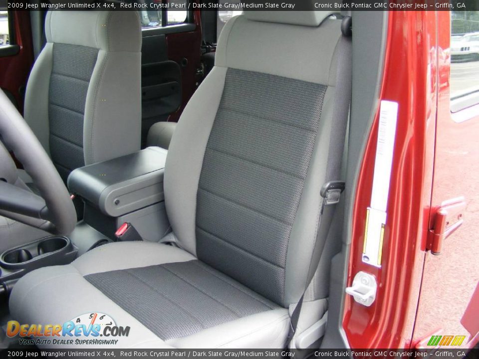 2009 Jeep Wrangler Unlimited X 4x4 Red Rock Crystal Pearl / Dark Slate Gray/Medium Slate Gray Photo #13