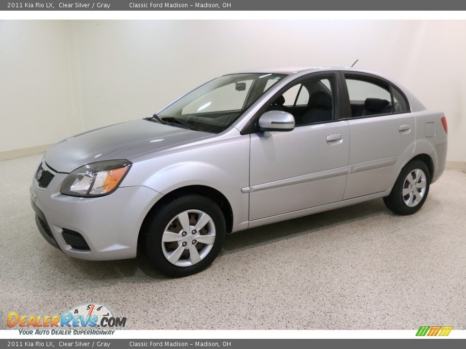 2011 Kia Rio LX Clear Silver / Gray Photo #3