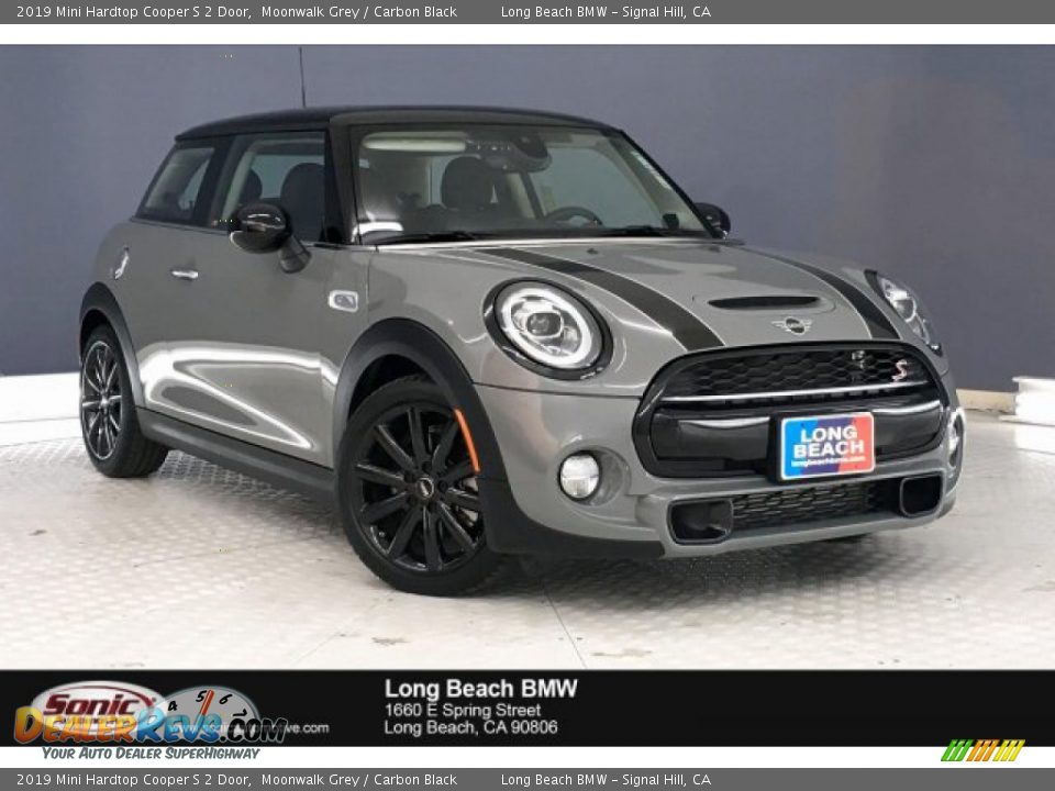 2019 Mini Hardtop Cooper S 2 Door Moonwalk Grey / Carbon Black Photo #1