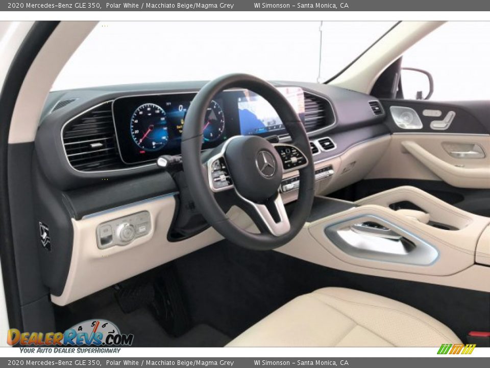 2020 Mercedes-Benz GLE 350 Polar White / Macchiato Beige/Magma Grey Photo #3