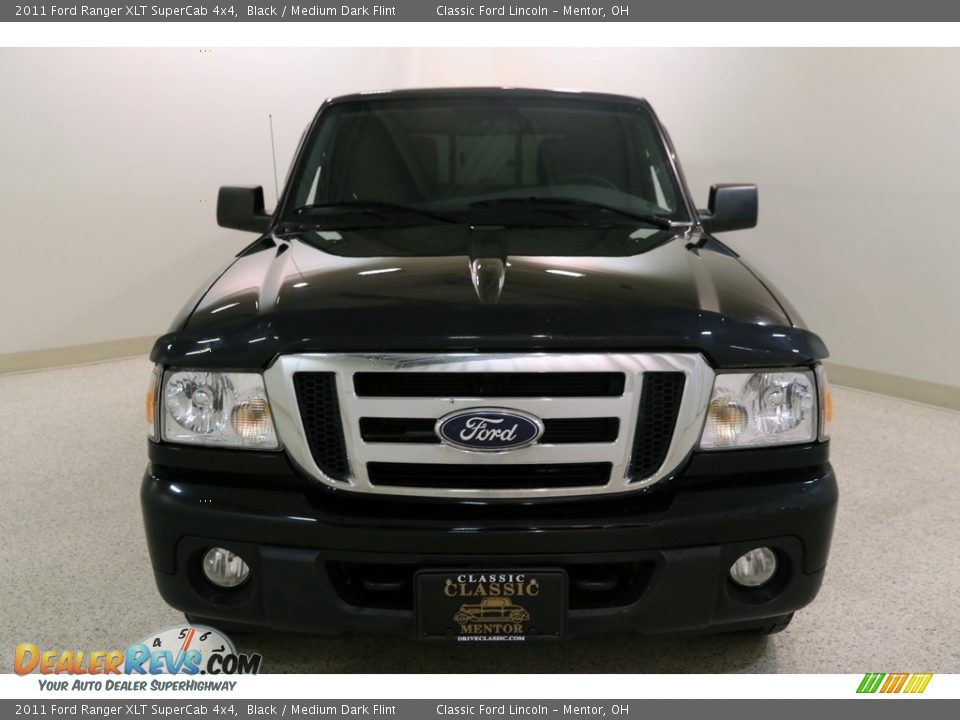 2011 Ford Ranger XLT SuperCab 4x4 Black / Medium Dark Flint Photo #2