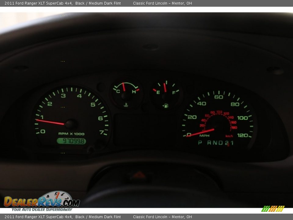 2011 Ford Ranger XLT SuperCab 4x4 Black / Medium Dark Flint Photo #7