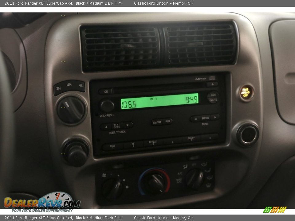 2011 Ford Ranger XLT SuperCab 4x4 Black / Medium Dark Flint Photo #8