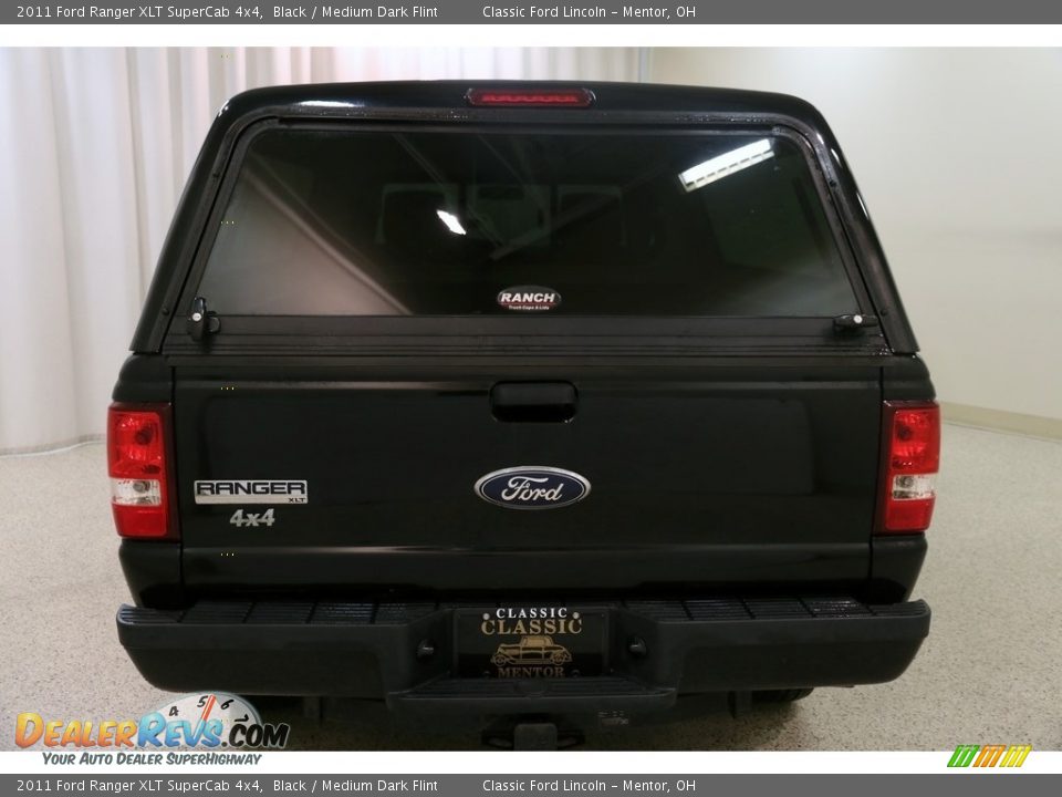 2011 Ford Ranger XLT SuperCab 4x4 Black / Medium Dark Flint Photo #12