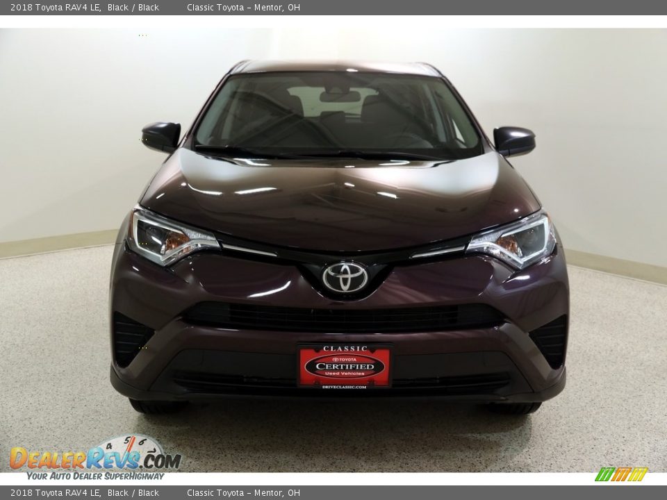 2018 Toyota RAV4 LE Black / Black Photo #2