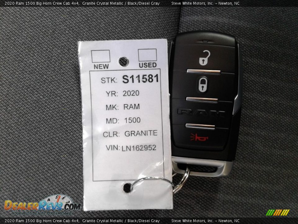 2020 Ram 1500 Big Horn Crew Cab 4x4 Granite Crystal Metallic / Black/Diesel Gray Photo #31