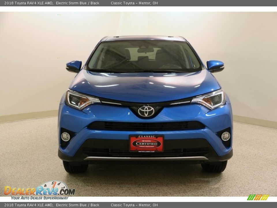 2018 Toyota RAV4 XLE AWD Electric Storm Blue / Black Photo #2