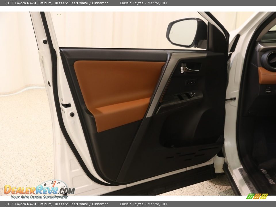 2017 Toyota RAV4 Platinum Blizzard Pearl White / Cinnamon Photo #4