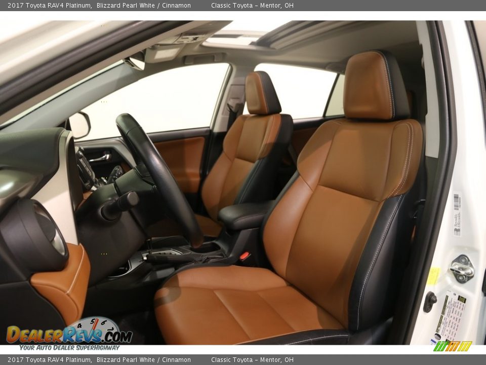 2017 Toyota RAV4 Platinum Blizzard Pearl White / Cinnamon Photo #5