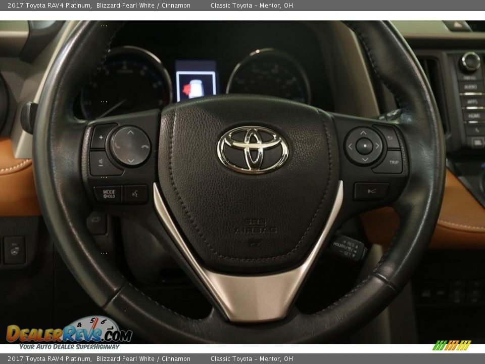 2017 Toyota RAV4 Platinum Blizzard Pearl White / Cinnamon Photo #6