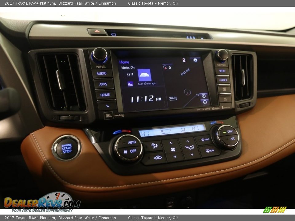 2017 Toyota RAV4 Platinum Blizzard Pearl White / Cinnamon Photo #8