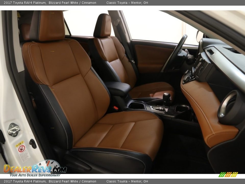 2017 Toyota RAV4 Platinum Blizzard Pearl White / Cinnamon Photo #13