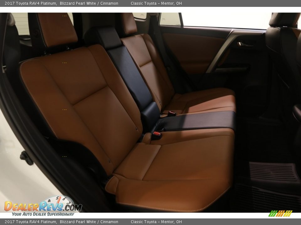 2017 Toyota RAV4 Platinum Blizzard Pearl White / Cinnamon Photo #14