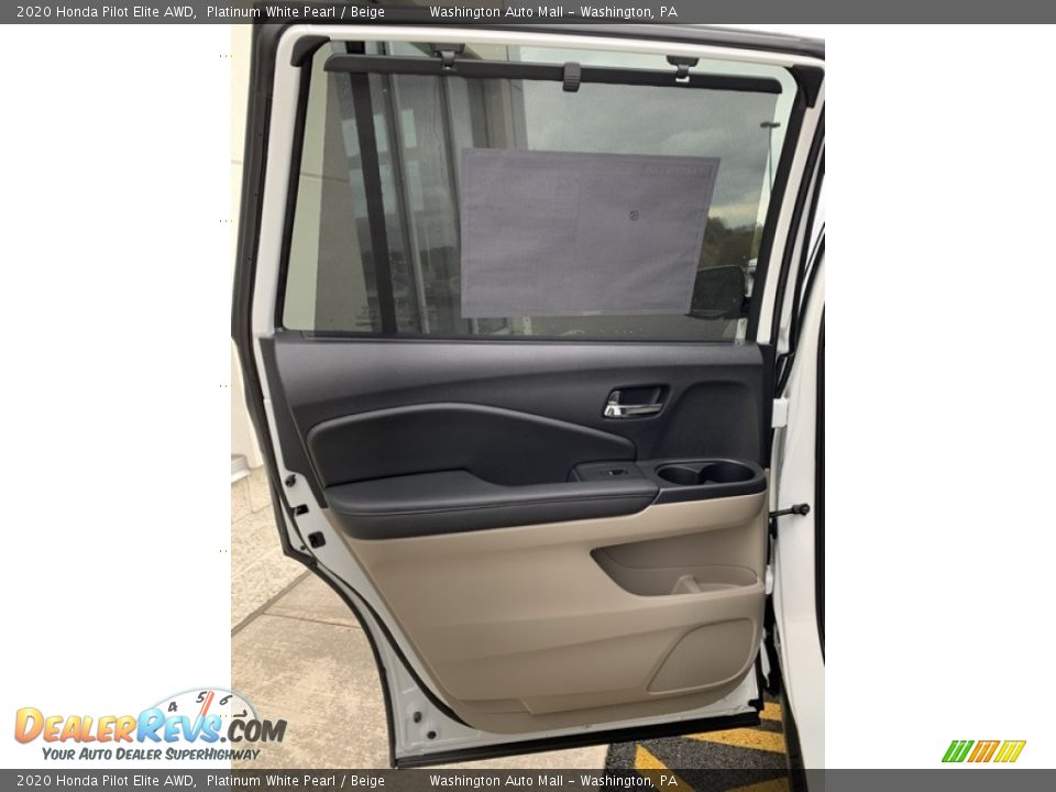 2020 Honda Pilot Elite AWD Platinum White Pearl / Beige Photo #16