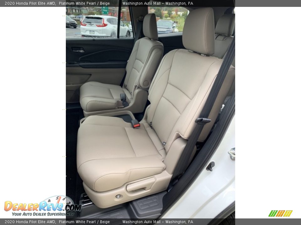2020 Honda Pilot Elite AWD Platinum White Pearl / Beige Photo #18