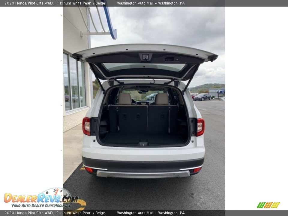 2020 Honda Pilot Elite AWD Platinum White Pearl / Beige Photo #23