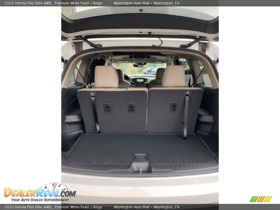 2020 Honda Pilot Elite AWD Platinum White Pearl / Beige Photo #24