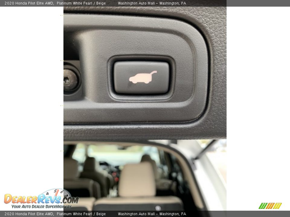 2020 Honda Pilot Elite AWD Platinum White Pearl / Beige Photo #25