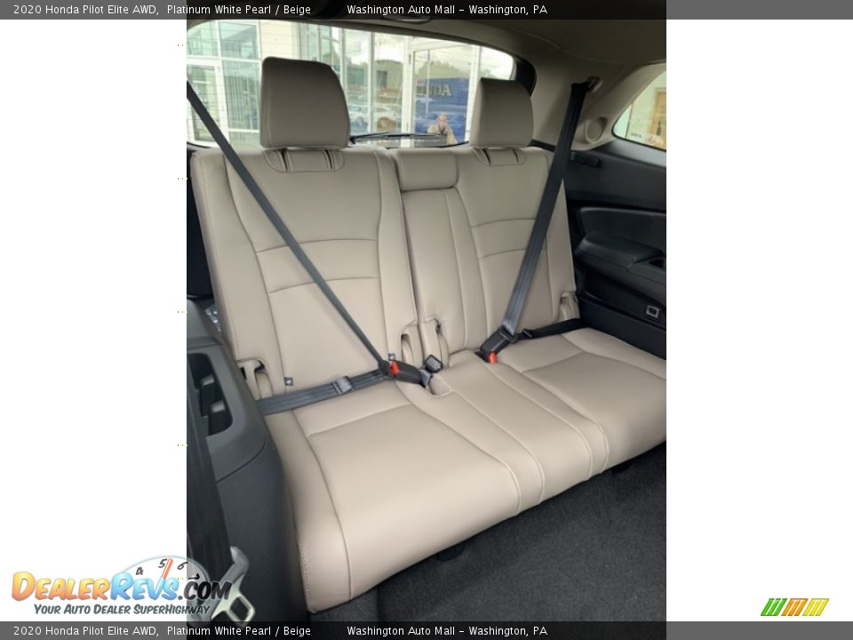 2020 Honda Pilot Elite AWD Platinum White Pearl / Beige Photo #30