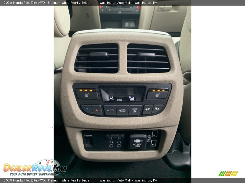 2020 Honda Pilot Elite AWD Platinum White Pearl / Beige Photo #34